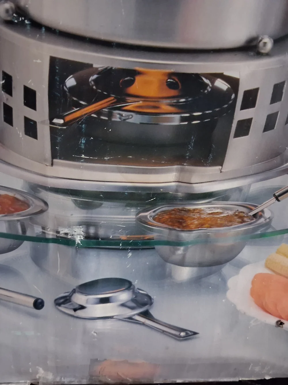 Stainless Steel 22-Piece Fondue Carousel Set - Silver